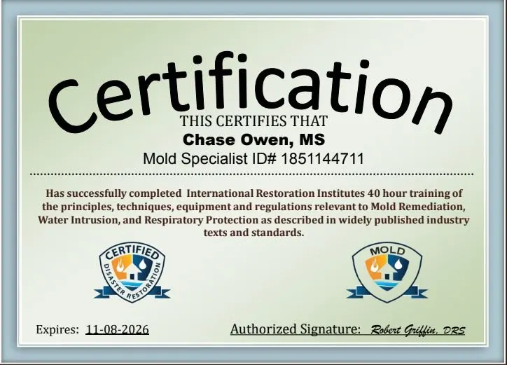 IRI Mold Certification