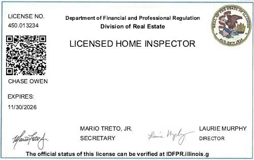State of Illinois Home Inspector License